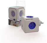 Allocacoc PowerCube - Enchufe DuoUSB, 4 tomas 250 V + 2 USB, FR, color blanco