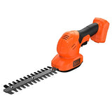 BLACK+DECKER BCSS18B-XJ - Kit Tijera cortacésped + arreglasetos 18V, Cambio de cuchilla sin herramientas, Hoja de 20 cm, Incluye cuchilla de corte y espada arregla setos, No incluye batería/cargador