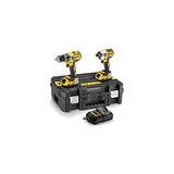 DeWalt DCK2015M2T-QW DCK2015M2T-QW-KIT XR 18V = DCD776 Taladro Percutor + DCG412 Amoladora + 2 baterías + maletín TSTAK Vi