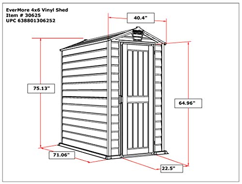 CASETA COBERTIZO PVC JARDIN EVERMORE 4X6 DURAMAX - CASETAS Y COBERTIZOS  JARDIN - CASETAS COBERTIZOS PVC JARDIN DURAMAX - Casetas y Cobertizos de  Resina para Jardin en España, Piscinas Gre