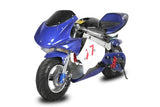 Nitro Motors 800 W Eco Suciedad Bicicleta Mini Cruz Minimoto Racing – Color Azul