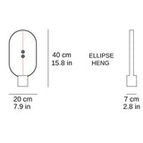 Heng Balance Lampara - Ellipse una galardonada lámpara de clase mundial, interruptor de aire medio magnético USB alimentado por la lámpara LED, diseño de Reddot ganador de la lámpara