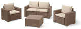 Allibert M292690 - Sofa Ratan Resina 2 plazas California Set Cappuccino