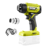 Ryobi R18HG-0 Decapador Inalámbrico, Pistola de Aire 18V, Luz LED para Iluminar la Zona del Trabajo. Alcanza hasta 470°C