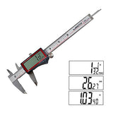 Calculated Industries 7408 AccuMASTER 6-Inch Digital Caliper; Fractional (1/64), Inch, Metric; Largest Display Digits Available, Stainless Steel, IP54 by Calculated Industries