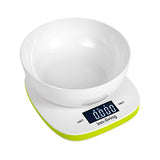 Innoliving INN-132G Mesa Plaza Báscula electrónica de cocina Verde, Color blanco - Báscula de cocina (Báscula electrónica de cocina, 5 kg, 1 g, Verde, Blanco, De plástico, De plástico)