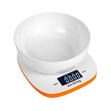 Innoliving INN-132O Mesa Plaza Báscula electrónica de cocina Naranja, Color blanco - Báscula de cocina (Báscula electrónica de cocina, 5 kg, 1 g, Naranja, Blanco, De plástico, De plástico)