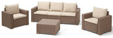 Allibert M292690 - Sofa Ratan Resina 2 plazas California Set Cappuccino