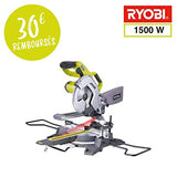 INGLETADORA CON BRAZO EXTENSIBLE, DISCO 216MM| MODELO EMS216L | RYOBI | CON GUIA LASER | DOS LEDS PARA MEJORAR LA VISULIZACIÓN