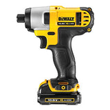 DEWALT DCK211C2-QW - KIT 10,8V = Taladro Atornillador XR + Atornillador Impacto XR + Bolsa con 2 baterías Li-Ion 1,3Ah