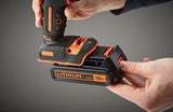 Black+Decker - Taladro con 2 Baterías 1.5Ah y Maletín