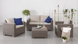 Allibert M292690 - Sofa Ratan Resina 2 plazas California Set Cappuccino