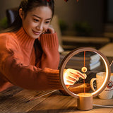 SUKILIU Heng Balance Lamp Ellipse Magnético Mid-Air Switch USB Puerto LED Lámpara Warm Eye-Care LED Lamp