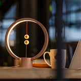 RQYL Lámpara De Equilibrio Magnético, Interruptor Semivacío Inteligente Lámpara De Escritorio LED Lectura De Dormitorio Luz De Madera De La Noche