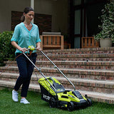 Ryobi RLM13E33S RLM13E33S-Cortacésped eléctrico (ancho de corte de 33 cm, 1300 W, Negro, Verde