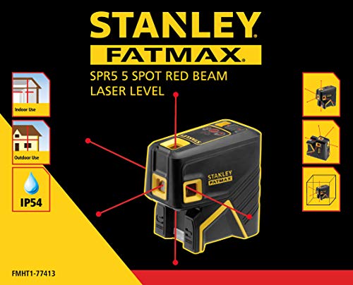 Nivel laser de 5 puntos – Rojo. 30 metros STANLEY® FATMAX®