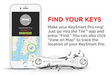 KeySmart Pro | Llavero Compacto con Linterna LED y tecnología Smart Tile. Busca Tus Llaves y móviles Perdidos con Bluetooth (2-10 Llaves