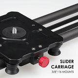 Kamerar Fluid Motion Slider - Deslizador de Movimiento Fluido de 31 Pulgadas