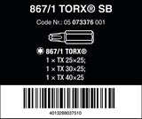 867/1 Z SB Puntas TORX, TX 25 und 30 und 40 x 25 mm