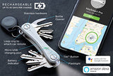 KeySmart Pro | Llavero Compacto con Linterna LED y tecnología Smart Tile. Busca Tus Llaves y móviles Perdidos con Bluetooth (2-10 Llaves