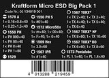 WERA-05134019001-Kraftform ESD Micro Big Pack 1 - Juego de destornilladores para usos electrónicos