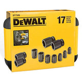 Dewalt - Juego llaves vaso 17 piezas (ø 6,8,10,11,12,13,14,16,17,18,1