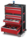 Keter 223044 - Carrito Organizador con 7 cajones, Negro Y Rojo, 54.2x26.9x72.2 cm