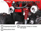 ROSA Midi Quad Bigfoot 124cc 7" Automático+Marcha atrás Vehiculo infantil ATV Bici Bolsillo Coche de niña