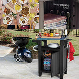 ZYFWBDZ Keter Outdoor Portable Entertainment Kitchen Almacenamiento y estación de Alimentos, Grafito, 70 x 54 x 90 cm