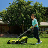 Ryobi RLM13E33S RLM13E33S-Cortacésped eléctrico (ancho de corte de 33 cm, 1300 W, Negro, Verde